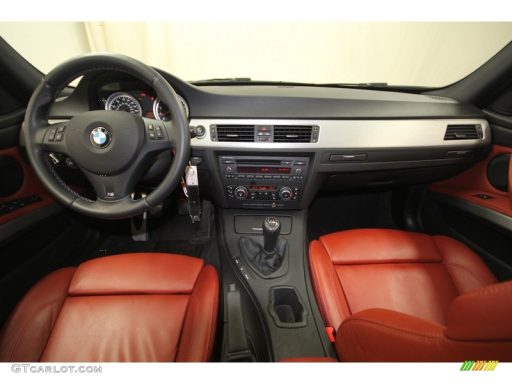 2011 BMW M3 Sedan Fox Red Novillo Leather Dashboard Photo #76386429
