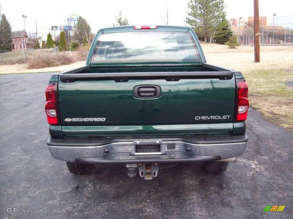 2005 Silverado 1500 LS Crew Cab 4x4 - Dark Green Metallic / Dark Charcoal photo #6