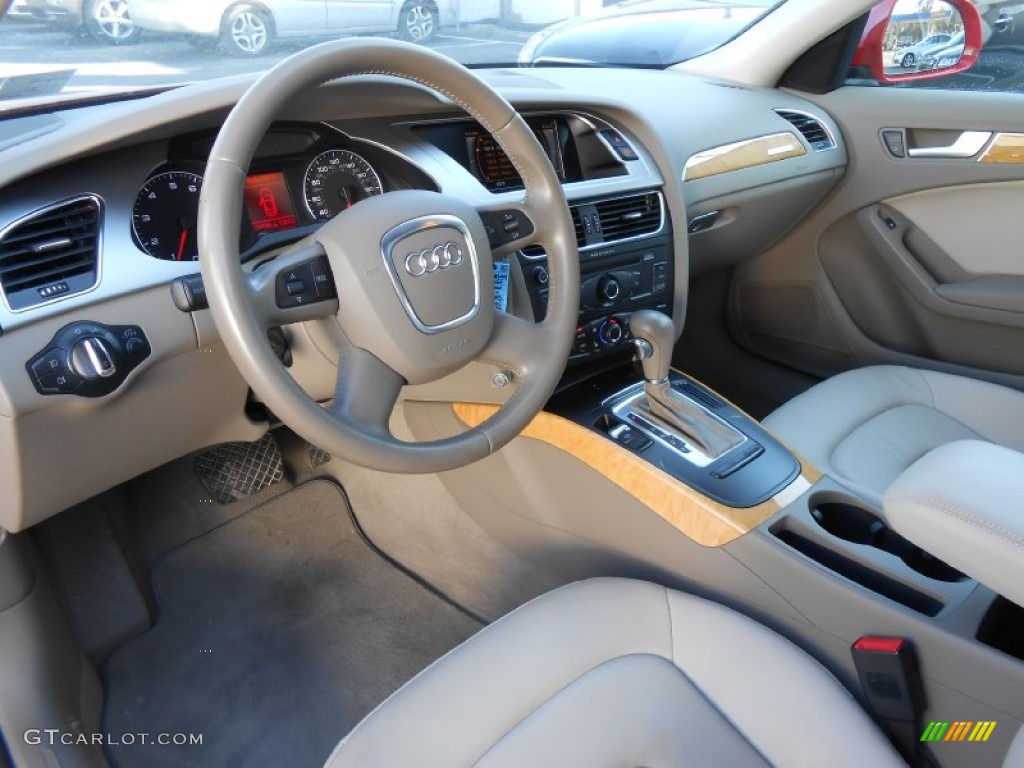 Cardamom Beige Interior 2009 Audi A4 2.0T Premium quattro Sedan Photo #76387011