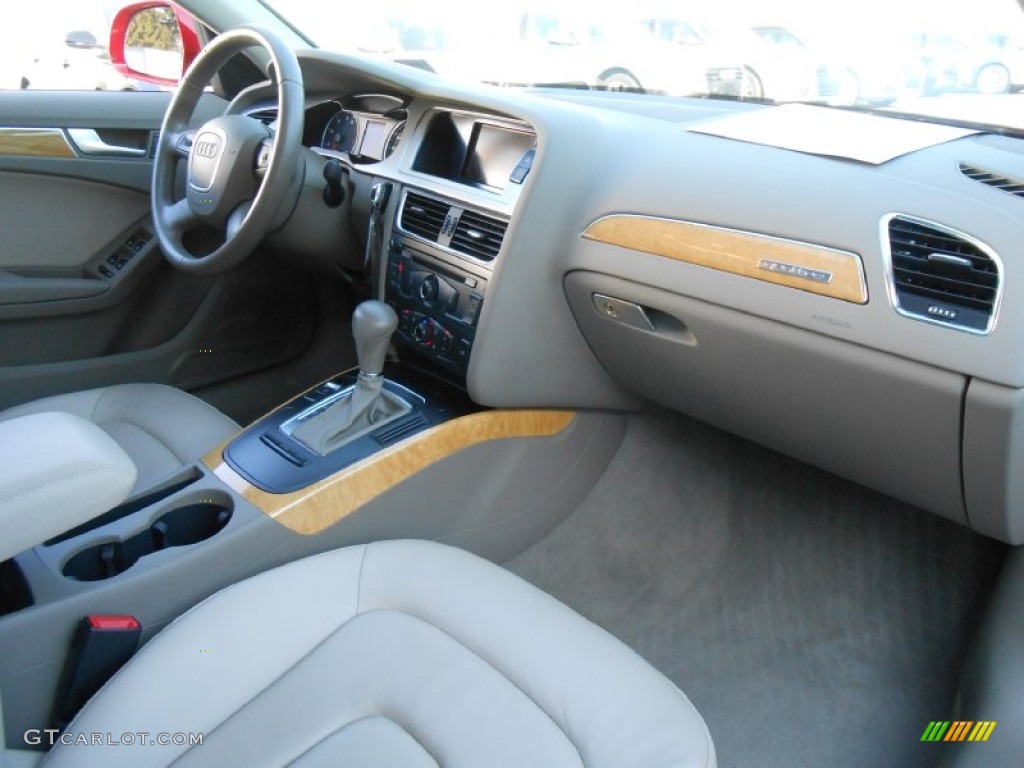 2009 Audi A4 2.0T Premium quattro Sedan Cardamom Beige Dashboard Photo #76387033
