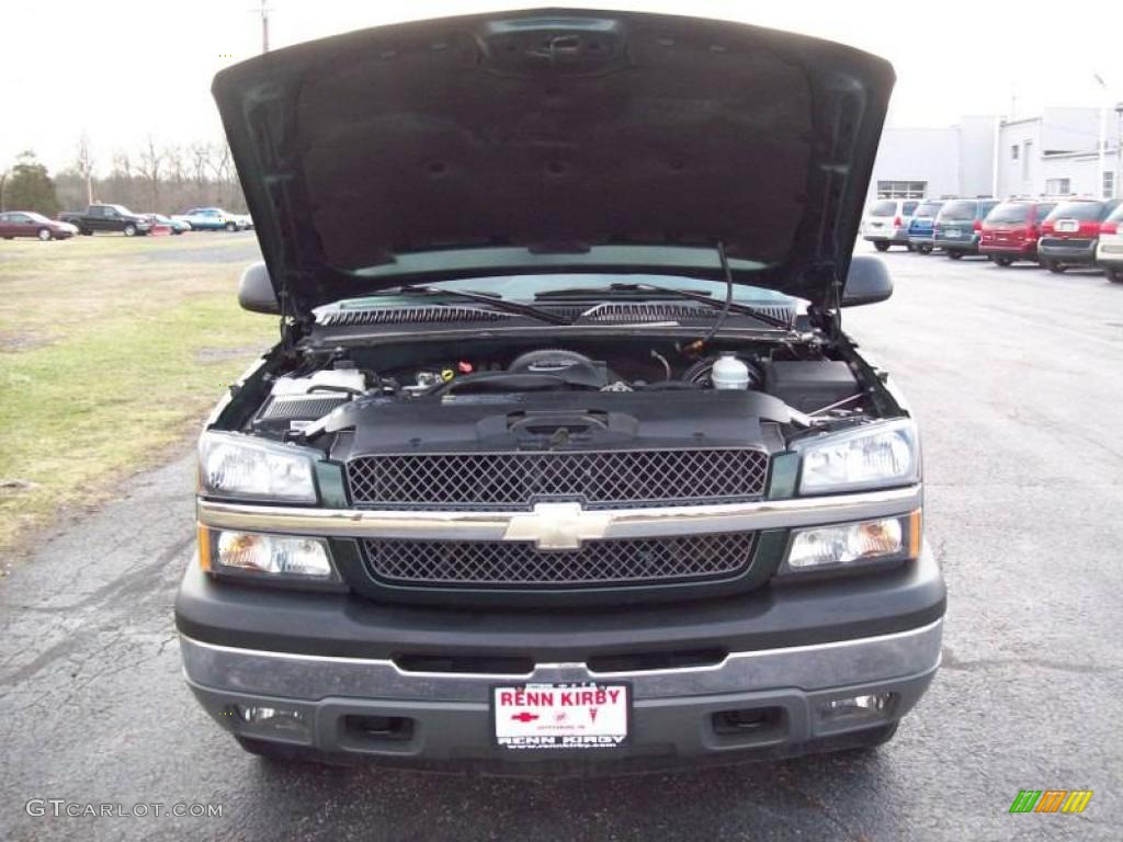 2005 Silverado 1500 LS Crew Cab 4x4 - Dark Green Metallic / Dark Charcoal photo #11