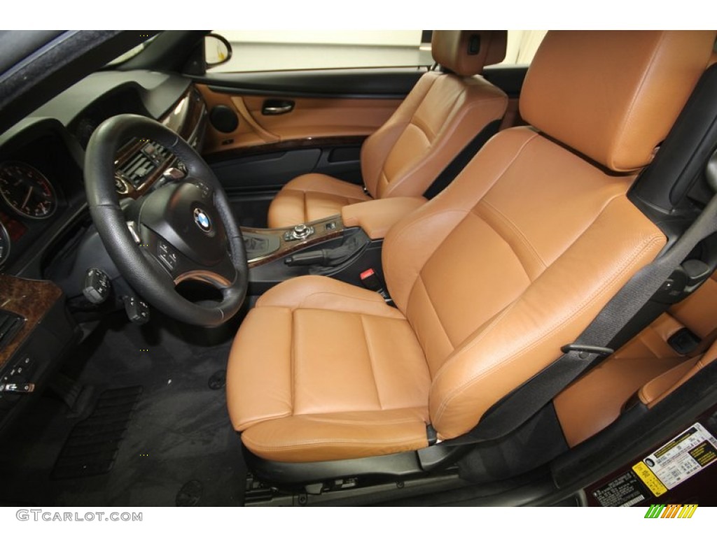 Saddle Brown Dakota Leather Interior 2009 BMW 3 Series 335i Convertible Photo #76387462