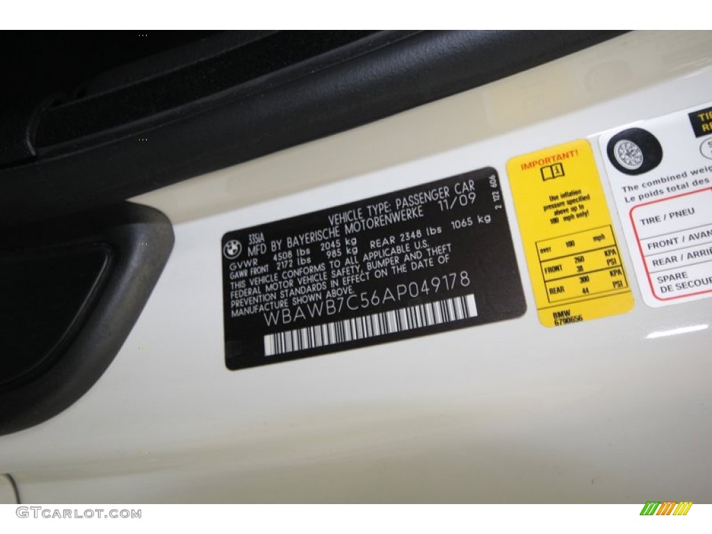 2010 3 Series 335i Coupe - Alpine White / Black photo #5