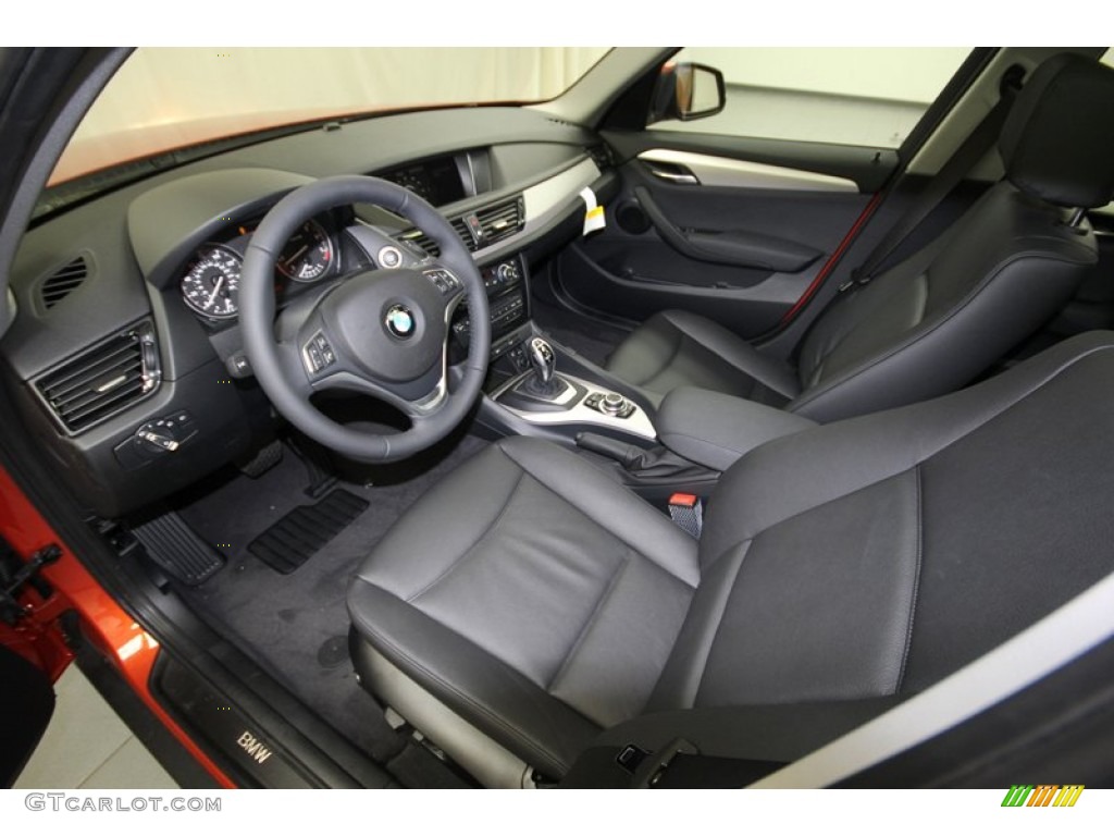 Black Interior 2013 BMW X1 sDrive 28i Photo #76388014