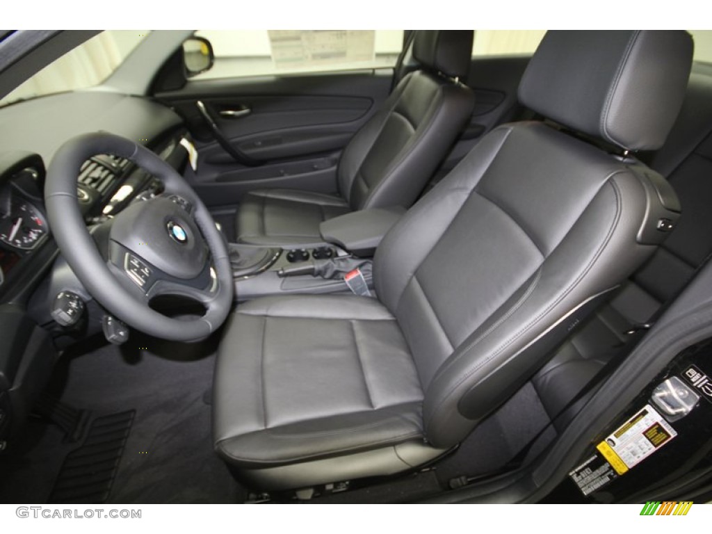 Black Interior 2013 BMW 1 Series 128i Coupe Photo #76388314