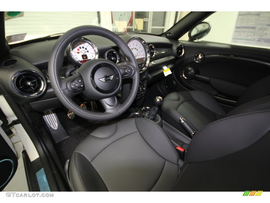 Carbon Black Interior 2013 Mini Cooper S Coupe Photo #76388386