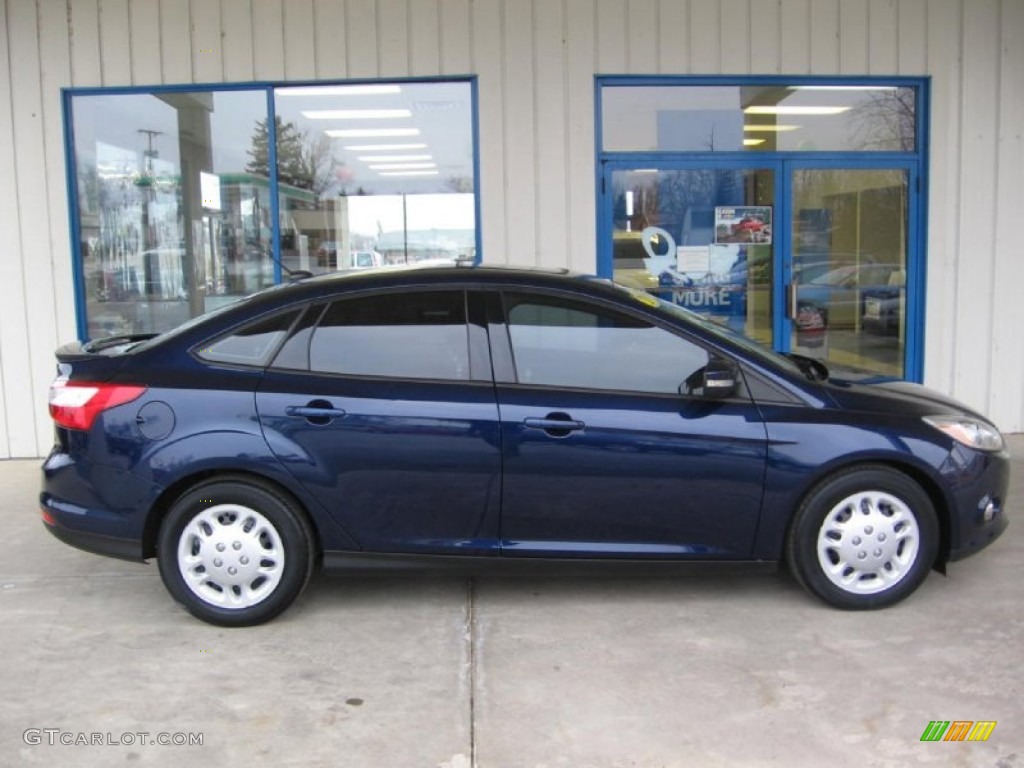 2012 Focus SE SFE Sedan - Kona Blue Metallic / Charcoal Black photo #2