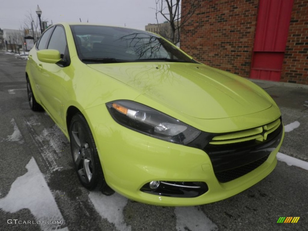 Citrus Peel Pearl Coat 2013 Dodge Dart Rallye Exterior Photo #76390685