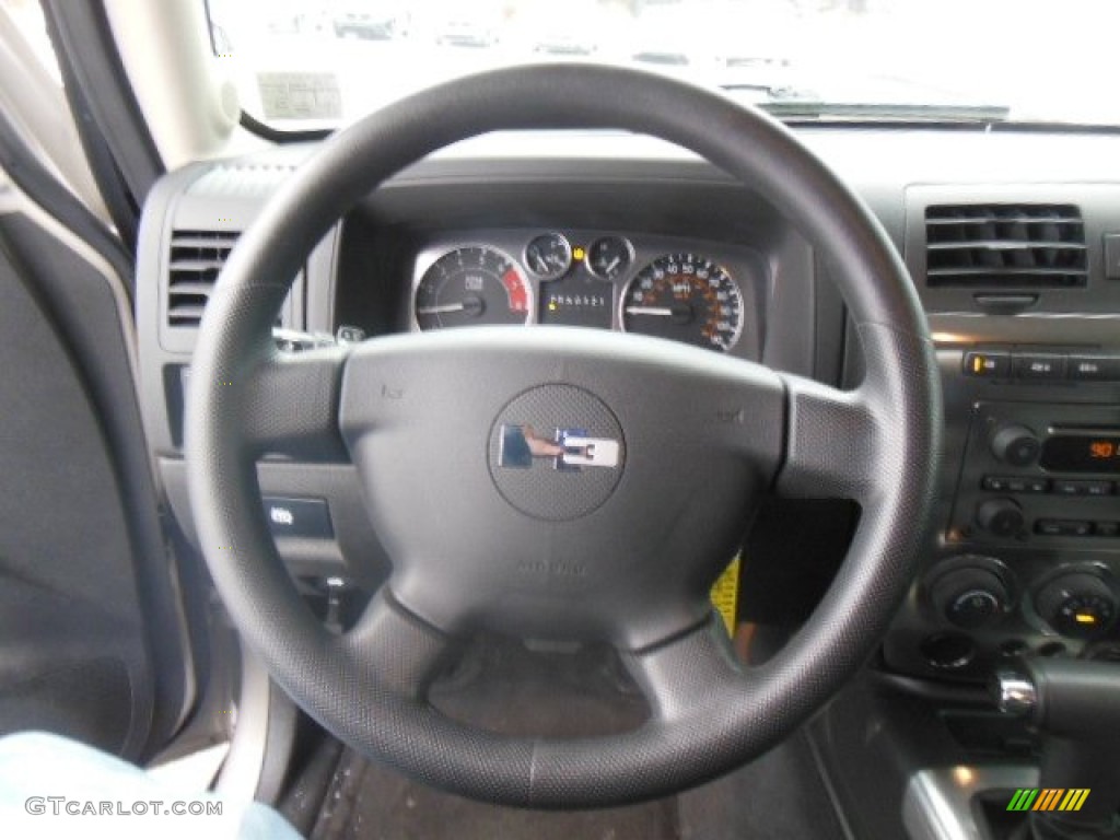 2009 Hummer H3 T Ebony/Pewter Steering Wheel Photo #76391583