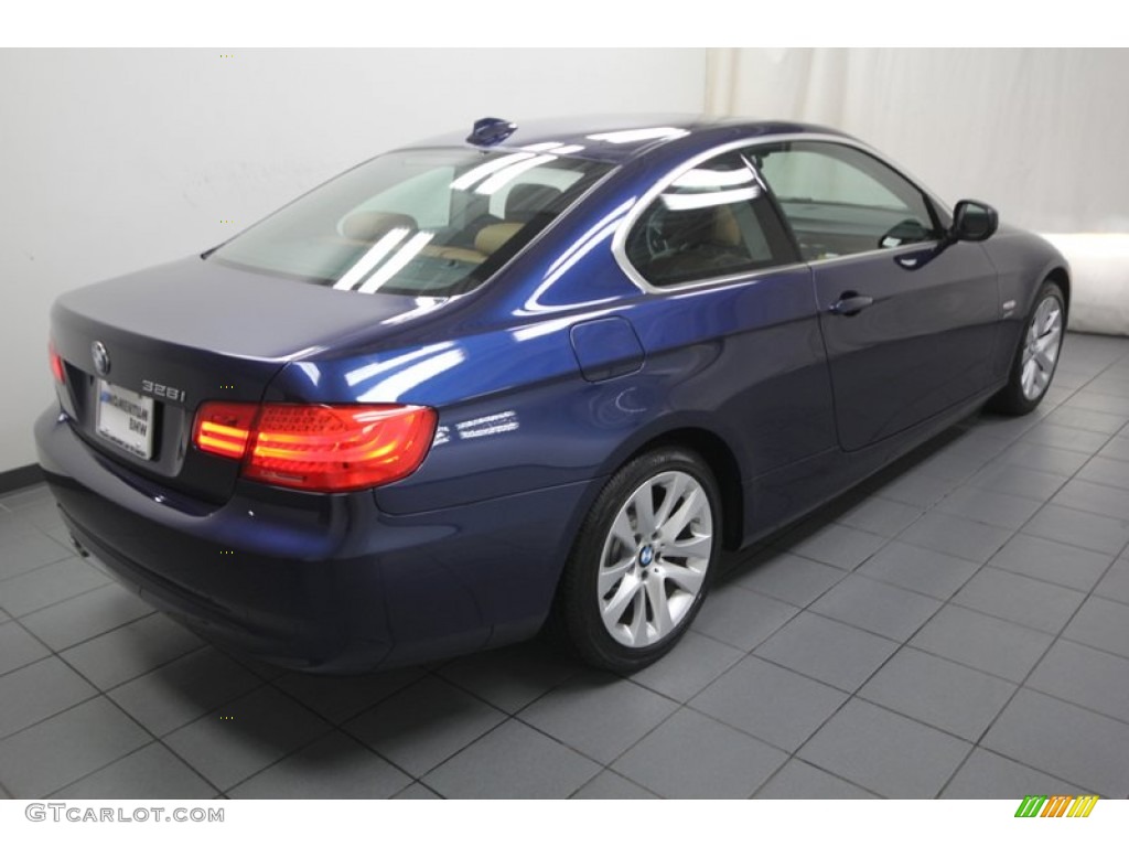 2012 3 Series 328i xDrive Coupe - Deep Sea Blue Metallic / Saddle Brown photo #11