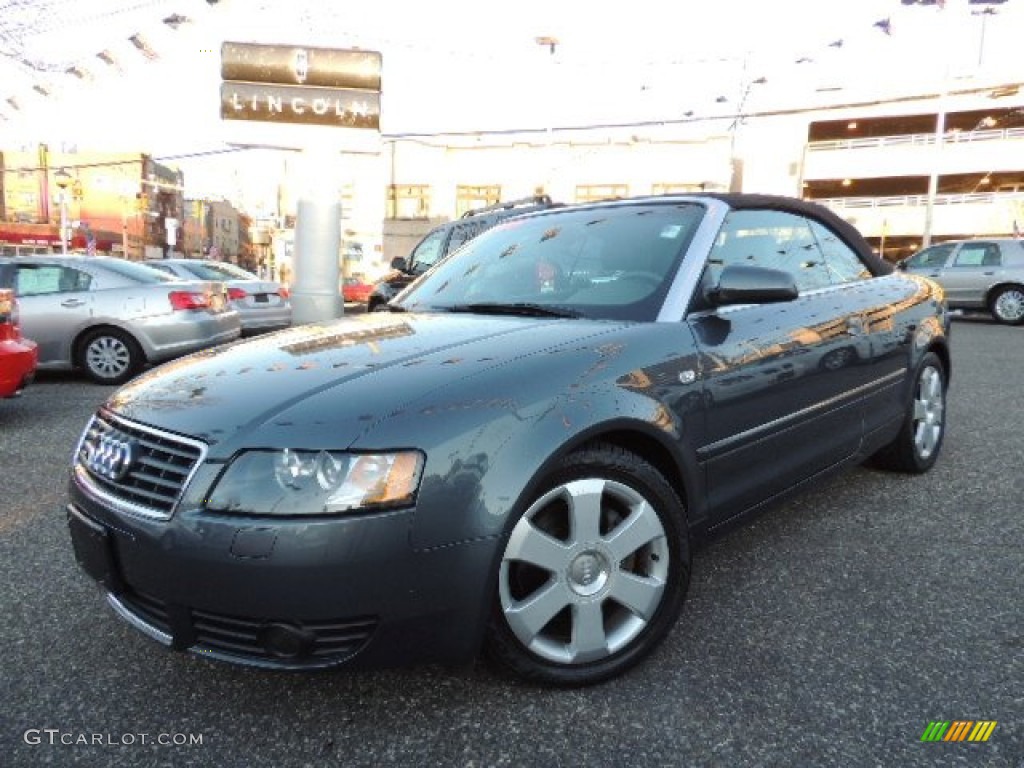 2005 A4 3.0 quattro Cabriolet - Dolphin Grey Metallic / Grey photo #1