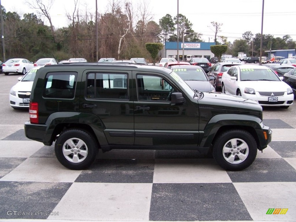 Black Forest Green Pearl 2012 Jeep Liberty Sport Exterior Photo #76396534