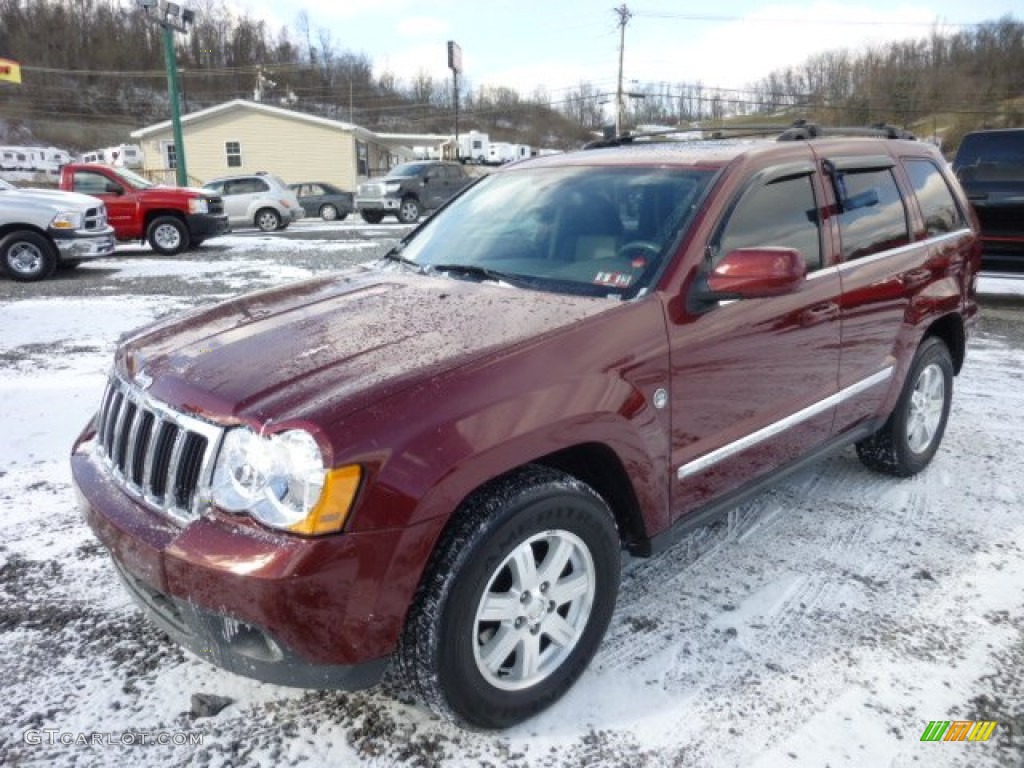 2008 Grand Cherokee Limited 4x4 - Red Rock Crystal Pearl / Dark Khaki/Light Graystone photo #3