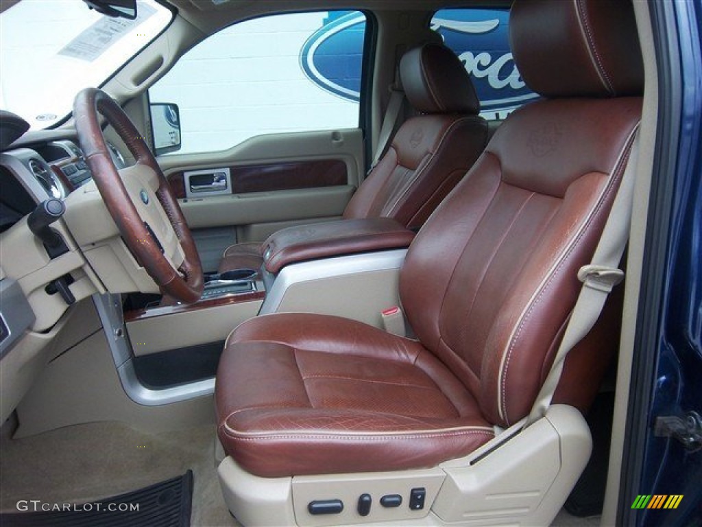 2009 F150 King Ranch SuperCrew 4x4 - Dark Blue Pearl Metallic / Chaparral Leather/Camel photo #16