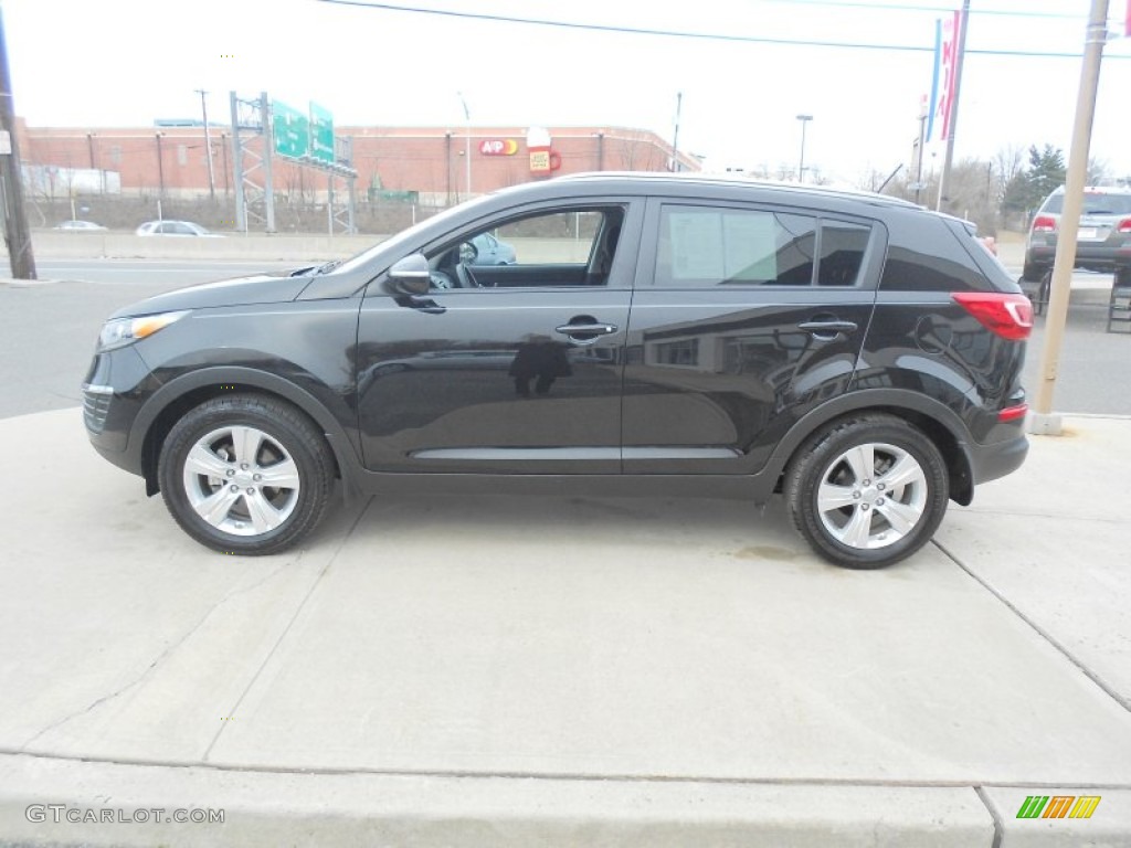 2011 Sportage LX - Black Cherry / Black photo #8