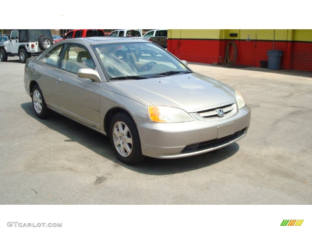 2003 Civic EX Coupe - Shoreline Mist Metallic / Ivory photo #1