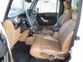 2011 Jeep Wrangler Black/Dark Saddle Interior Front Seat Photo