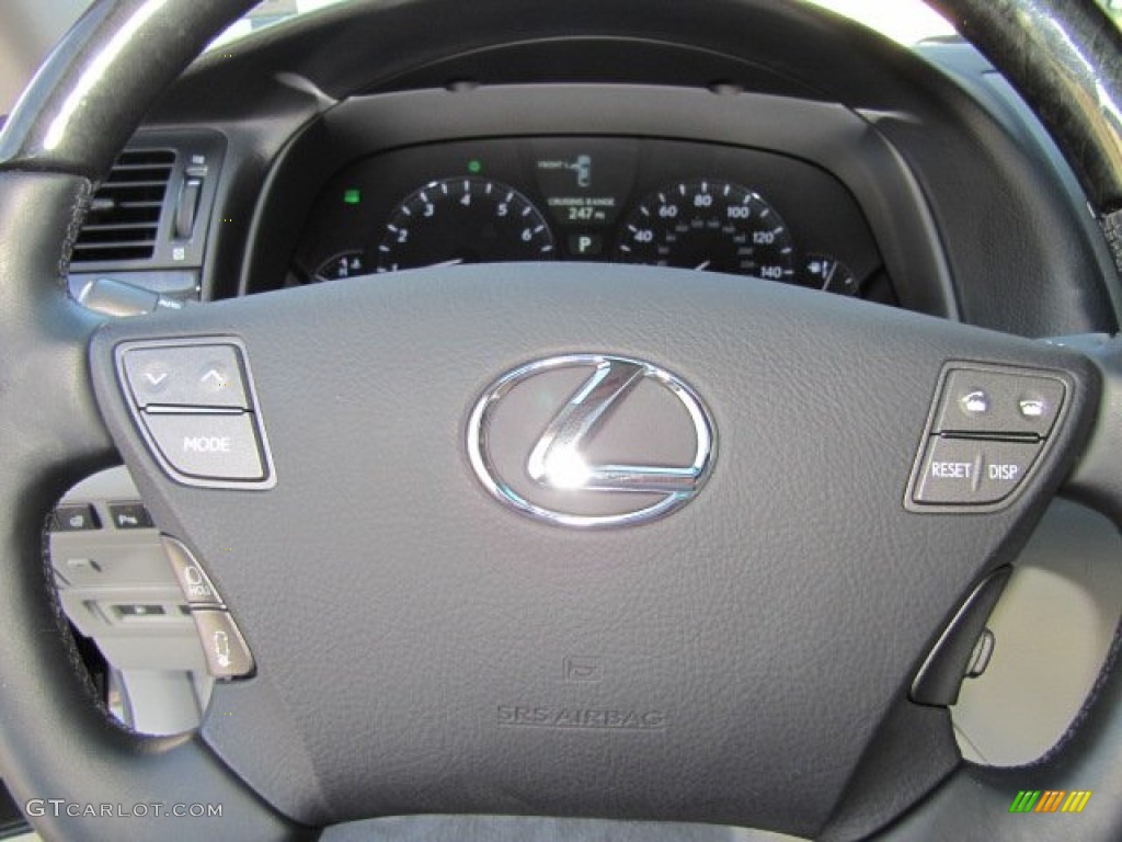 2011 Lexus LS 460 Light Gray Steering Wheel Photo #76399435