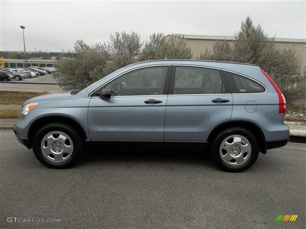 2008 CR-V LX 4WD - Glacier Blue Metallic / Gray photo #3