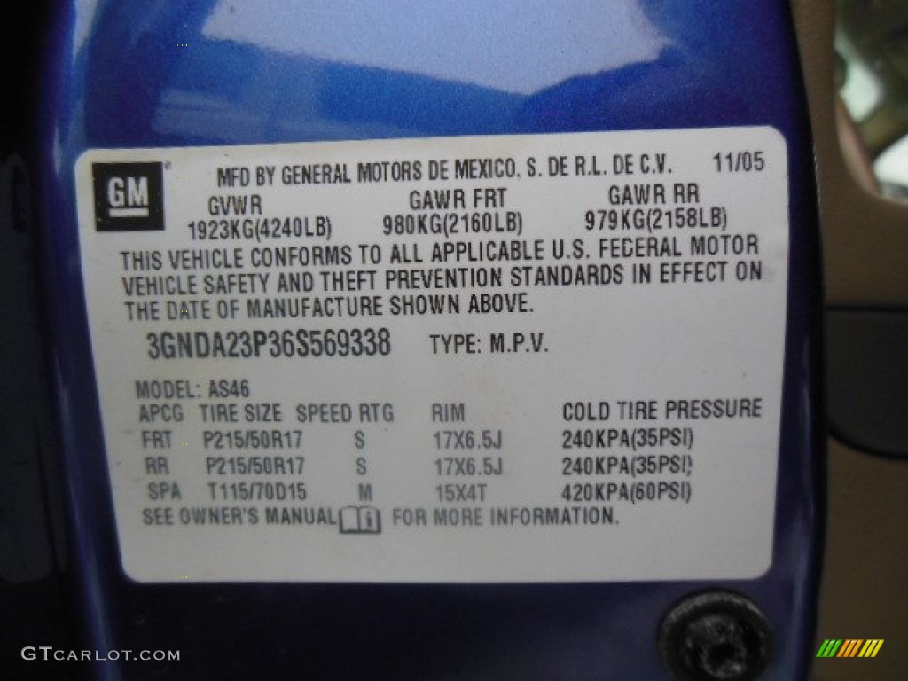 2006 HHR LT - Daytona Blue Metallic / Cashmere Beige photo #15