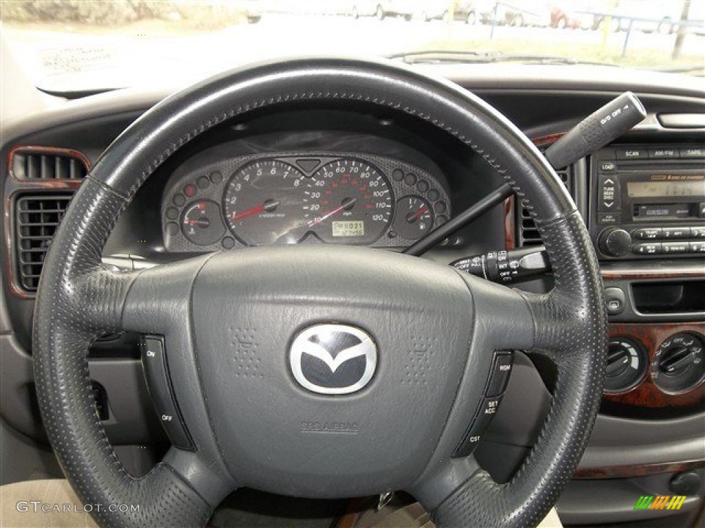 2001 Mazda Tribute ES V6 Gray Steering Wheel Photo #76400912
