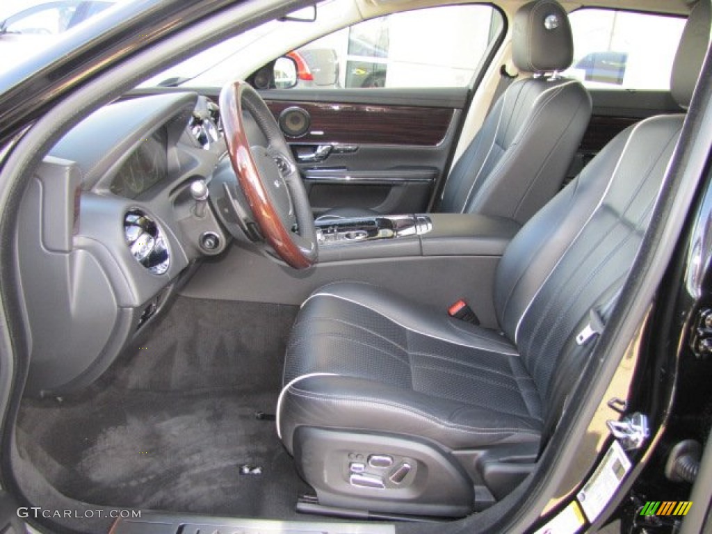 Jet Black/Ivory Interior 2011 Jaguar XJ XJL Supercharged Photo #76401021