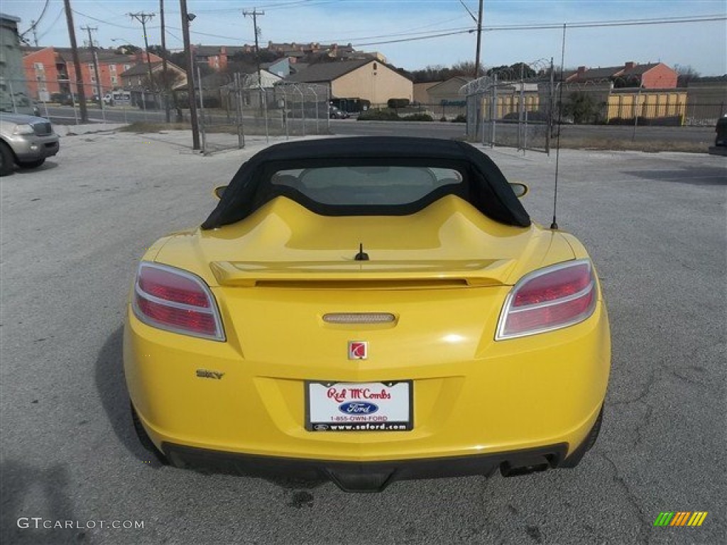 2007 Sky Roadster - Sunburst Yellow / Black photo #4