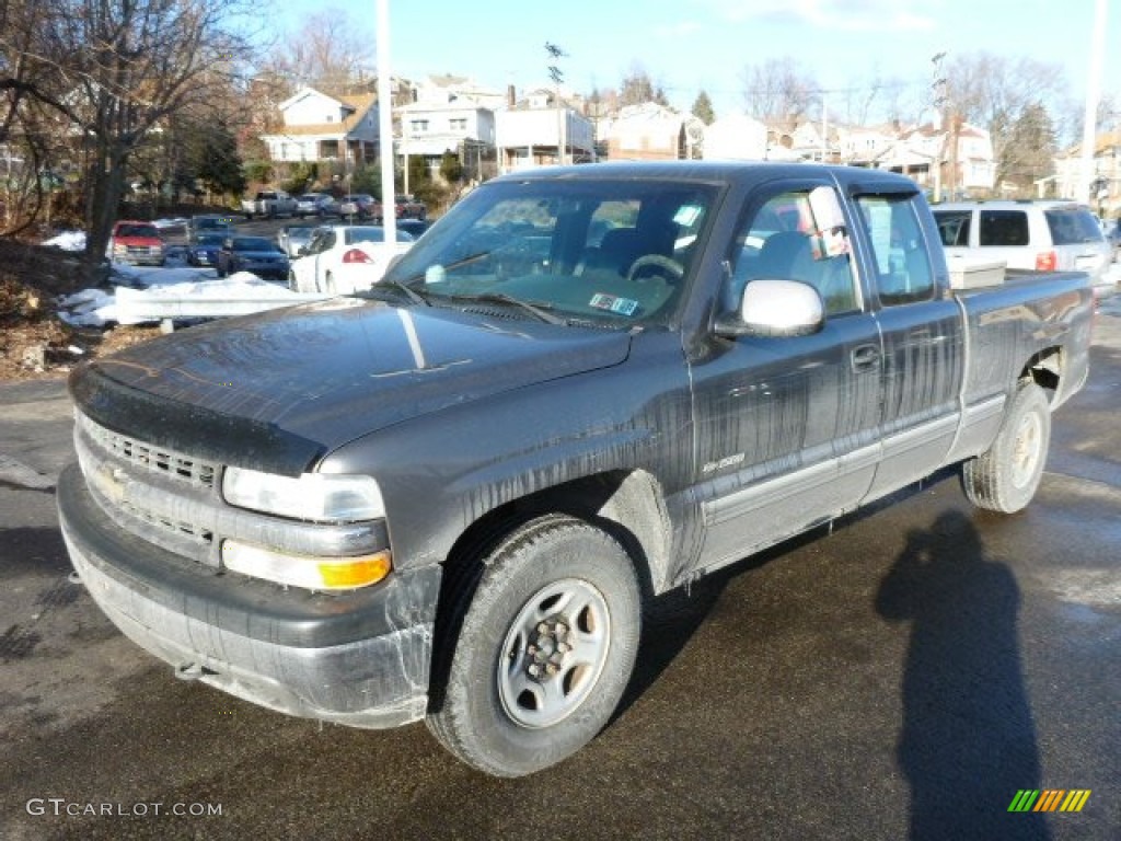 2000 Silverado 1500 LS Extended Cab 4x4 - Charcoal Gray Metallic / Graphite photo #2