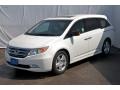 2013 White Diamond Pearl Honda Odyssey Touring  photo #3