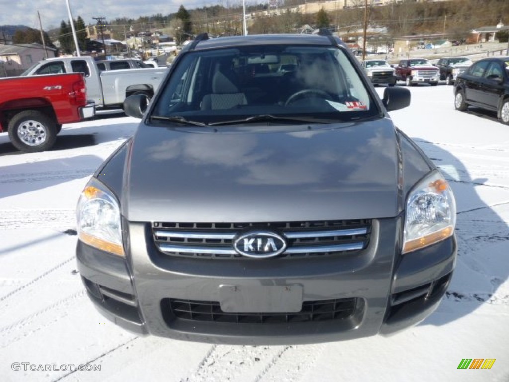 2008 Sportage LX - Steel Silver Metallic / Black photo #2