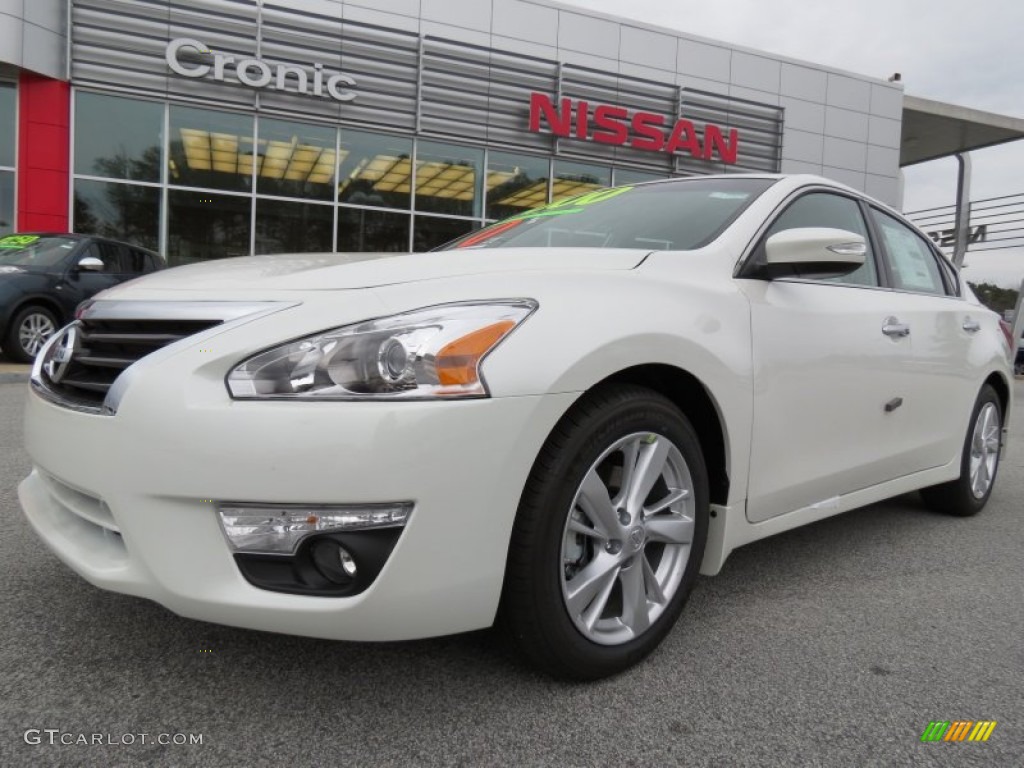 Pearl White Nissan Altima