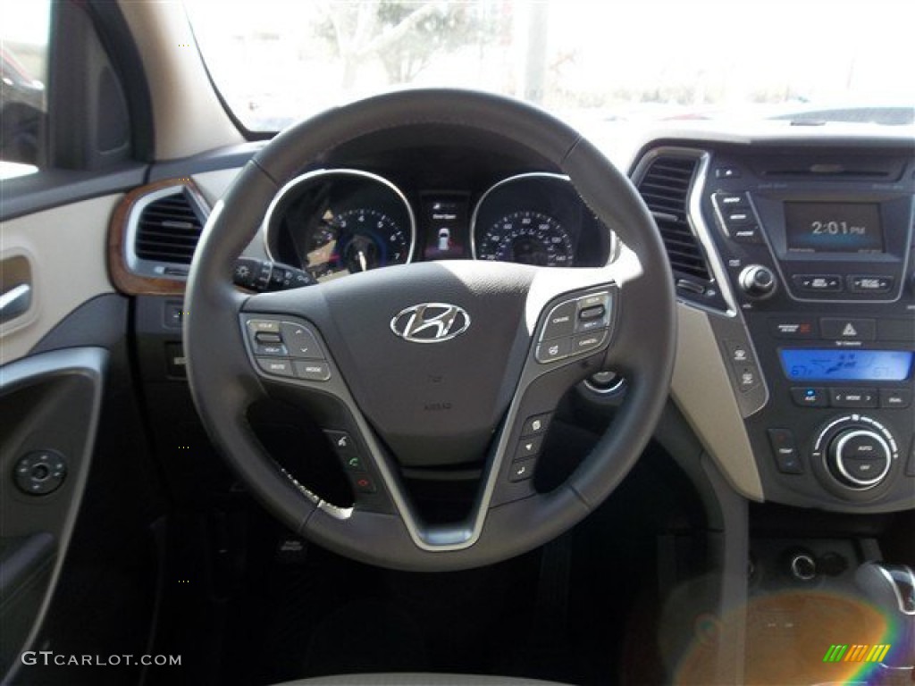 2013 Hyundai Santa Fe Sport 2.0T Beige Steering Wheel Photo #76408882