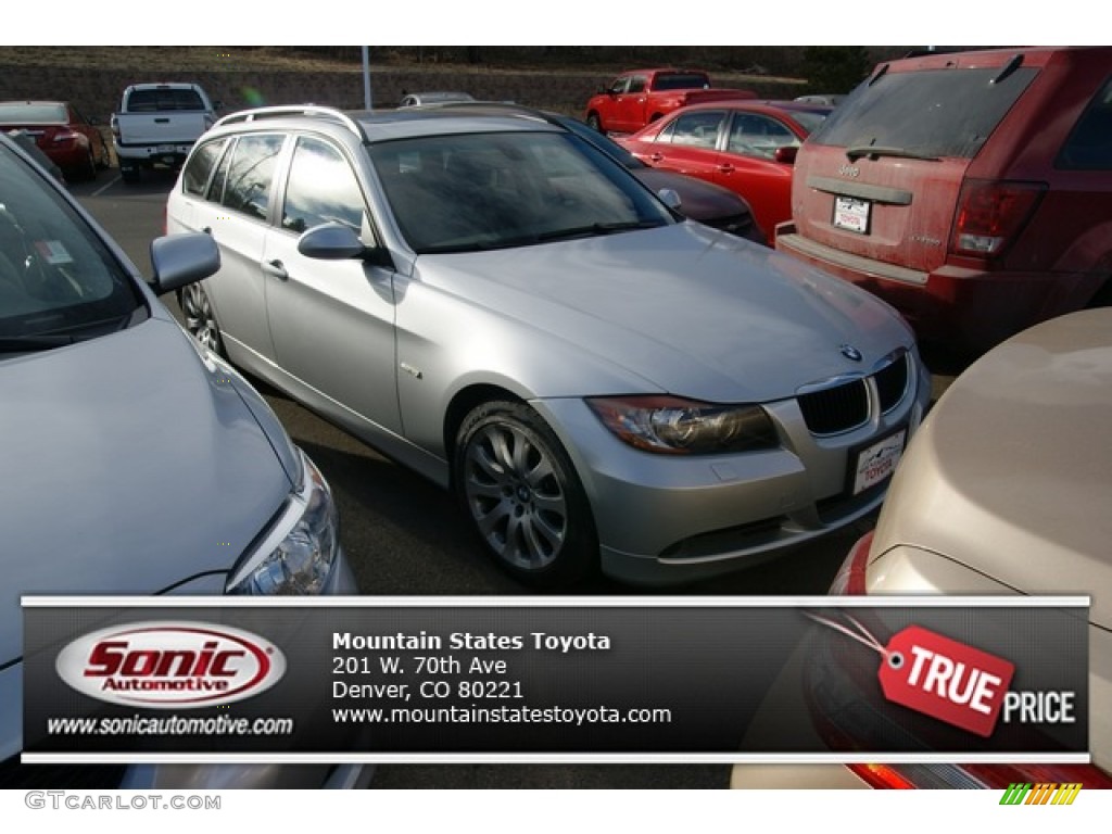 2006 3 Series 325xi Wagon - Titanium Silver Metallic / Black photo #1