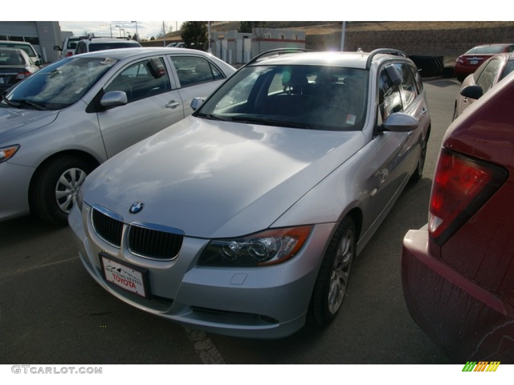 2006 3 Series 325xi Wagon - Titanium Silver Metallic / Black photo #4
