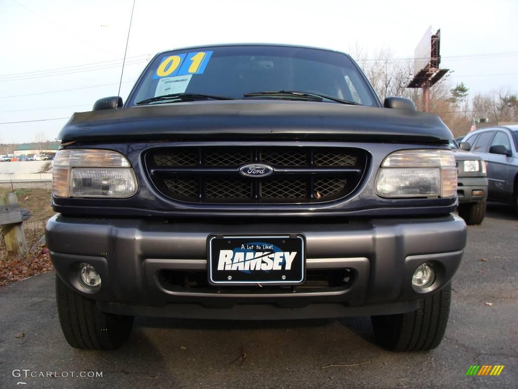 2001 Explorer XLT 4x4 - Deep Wedgewood Blue Metallic / Dark Graphite photo #2