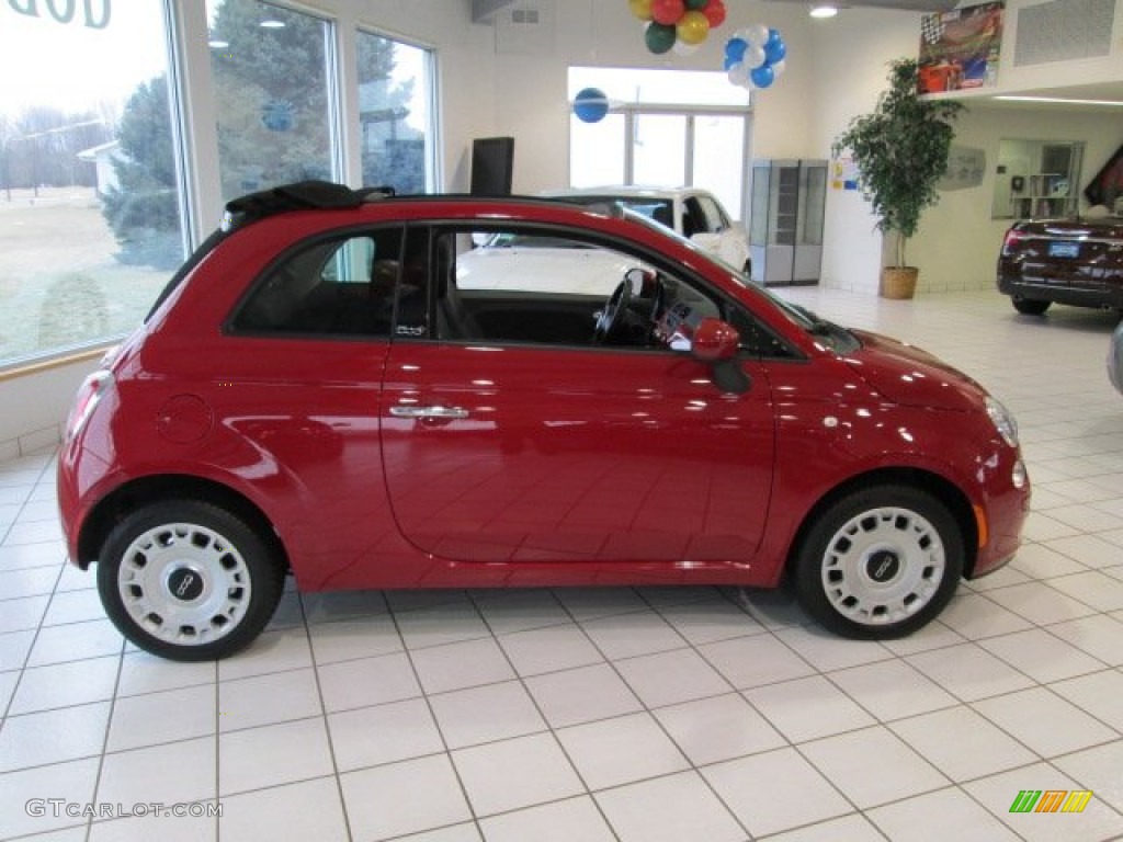 Rosso (Red) 2012 Fiat 500 c cabrio Pop Exterior Photo #76409383