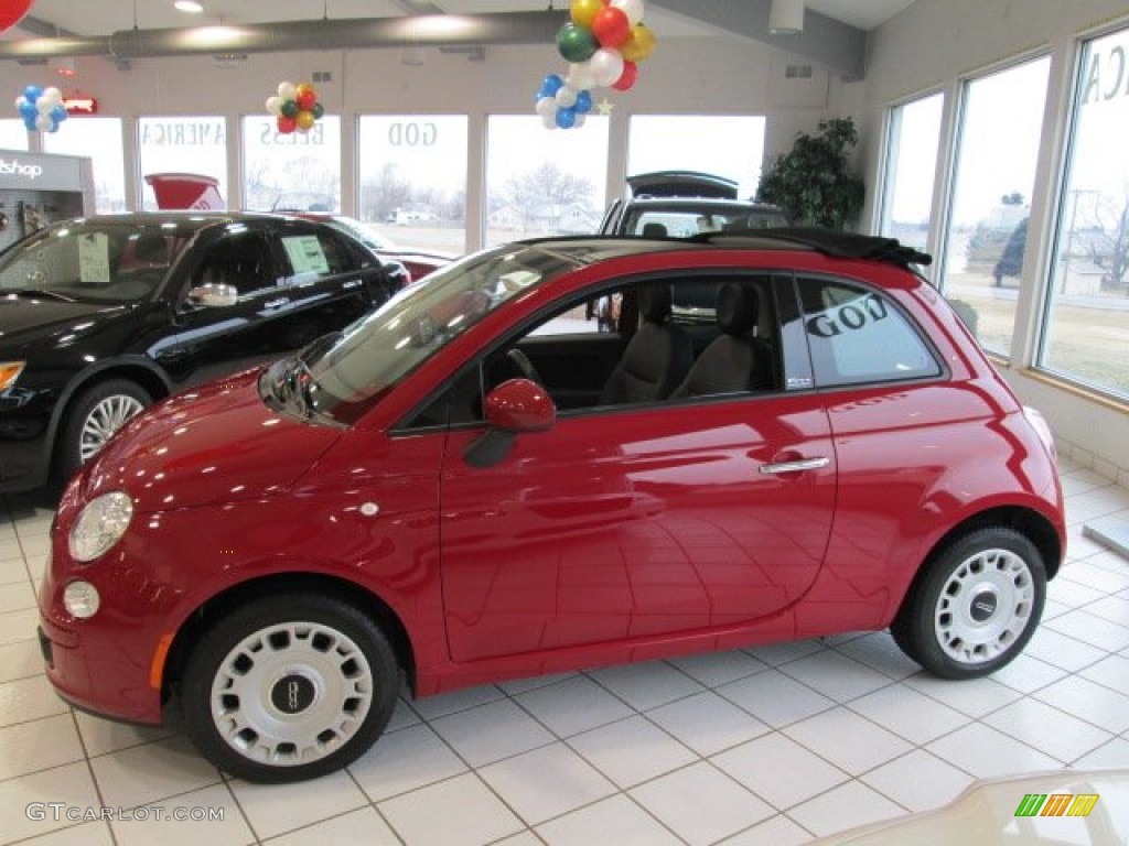 Rosso (Red) 2012 Fiat 500 c cabrio Pop Exterior Photo #76409556