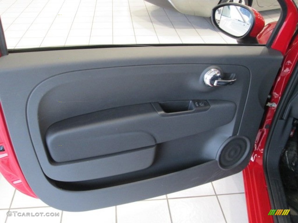 2012 Fiat 500 c cabrio Pop Tessuto Grigio/Nero (Grey/Black) Door Panel Photo #76409754
