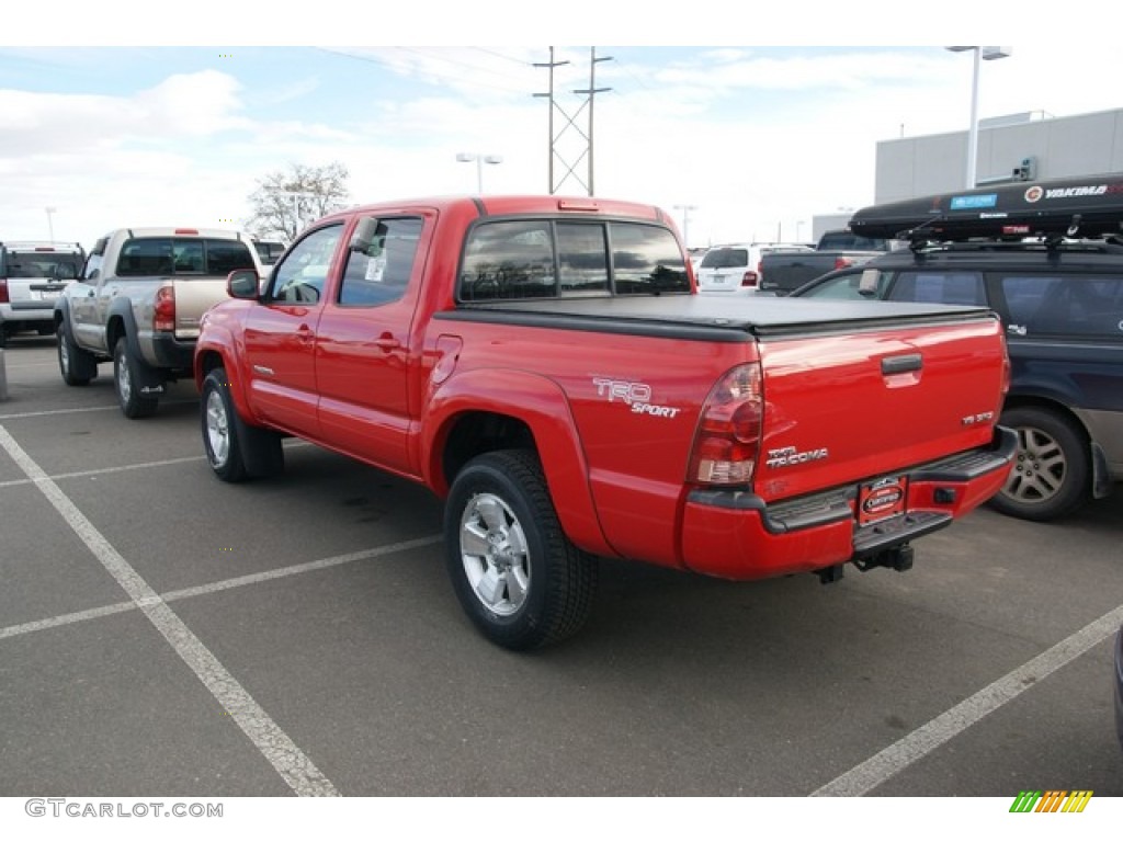 2008 Tacoma V6 TRD Sport Double Cab 4x4 - Radiant Red / Graphite Gray photo #3