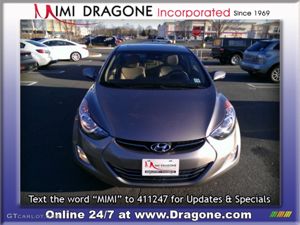 2012 Elantra Limited - Harbor Gray Metallic / Gray photo #2