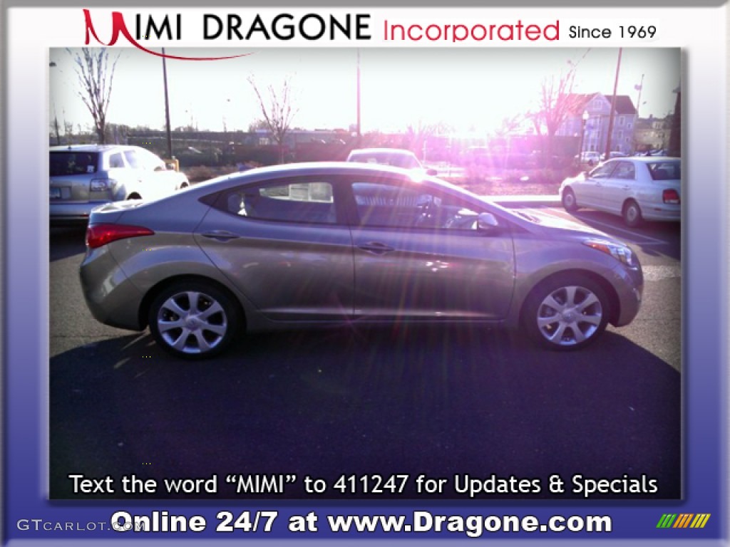 2012 Elantra Limited - Harbor Gray Metallic / Gray photo #4