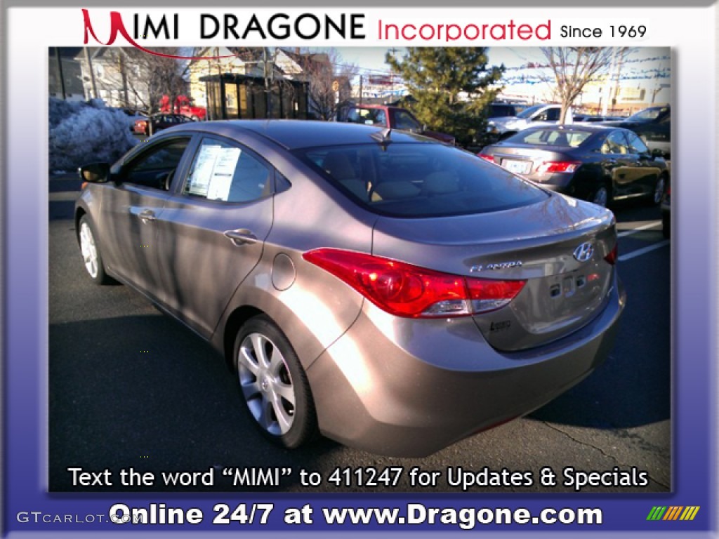 2012 Elantra Limited - Harbor Gray Metallic / Gray photo #6