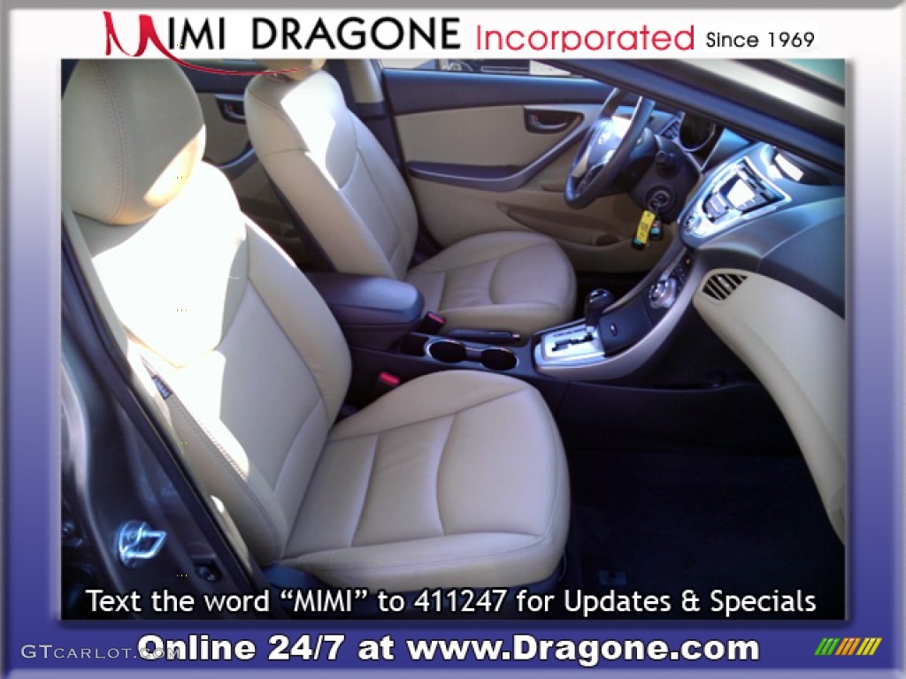 2012 Elantra Limited - Harbor Gray Metallic / Gray photo #9