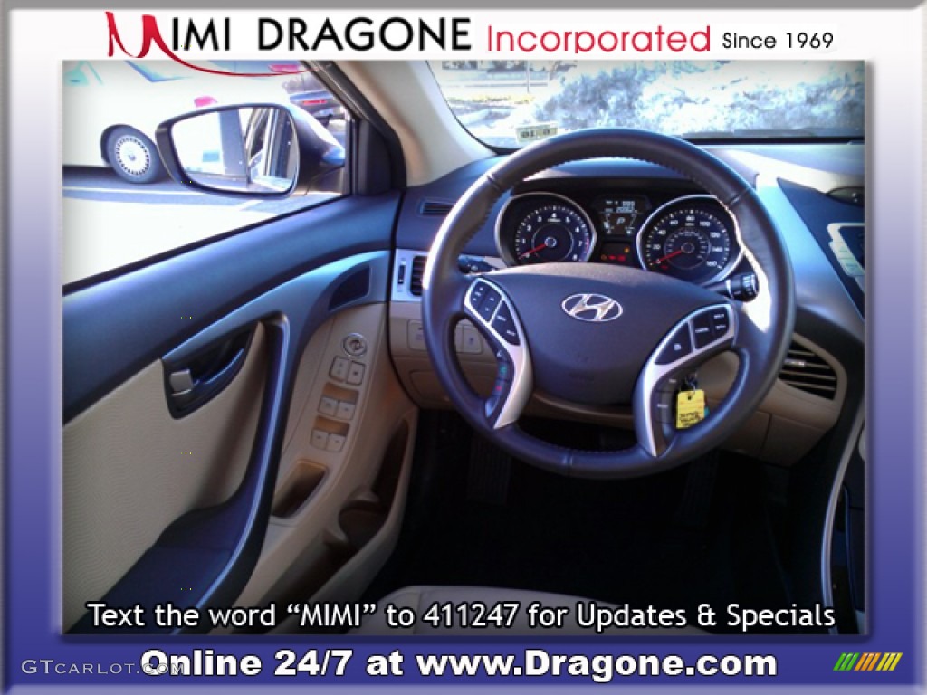 2012 Elantra Limited - Harbor Gray Metallic / Gray photo #11