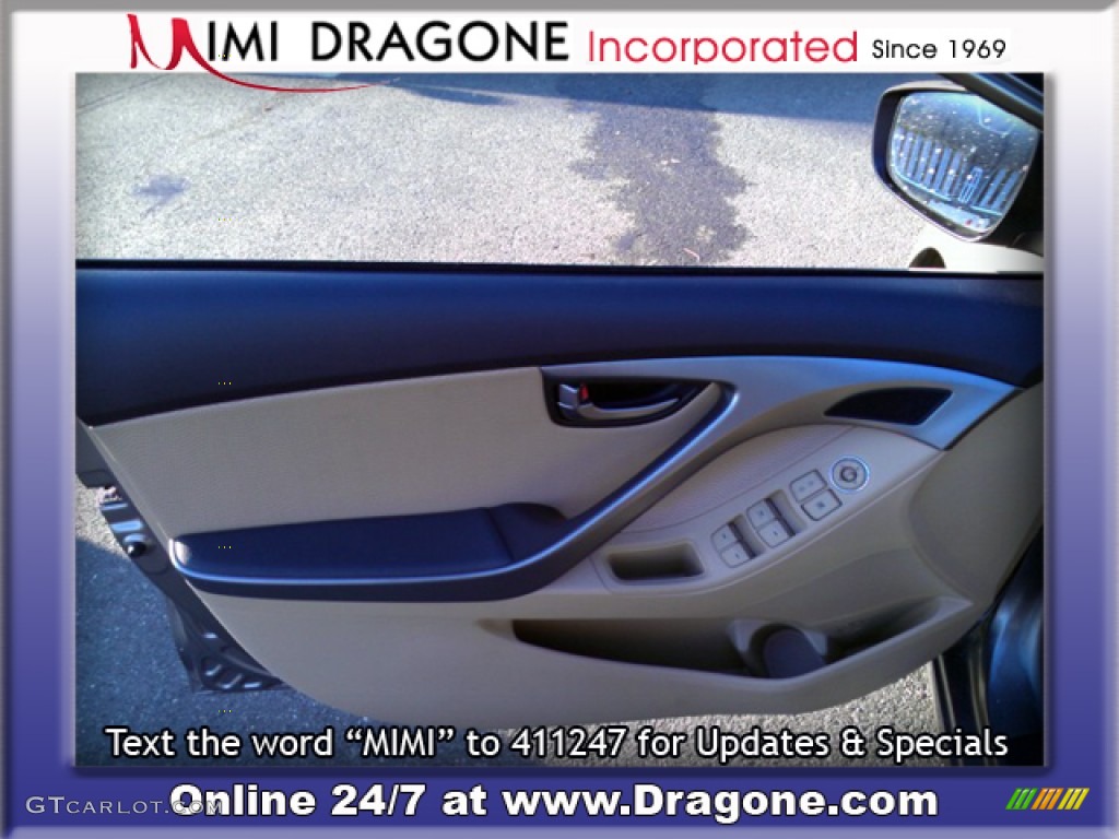2012 Elantra Limited - Harbor Gray Metallic / Gray photo #14