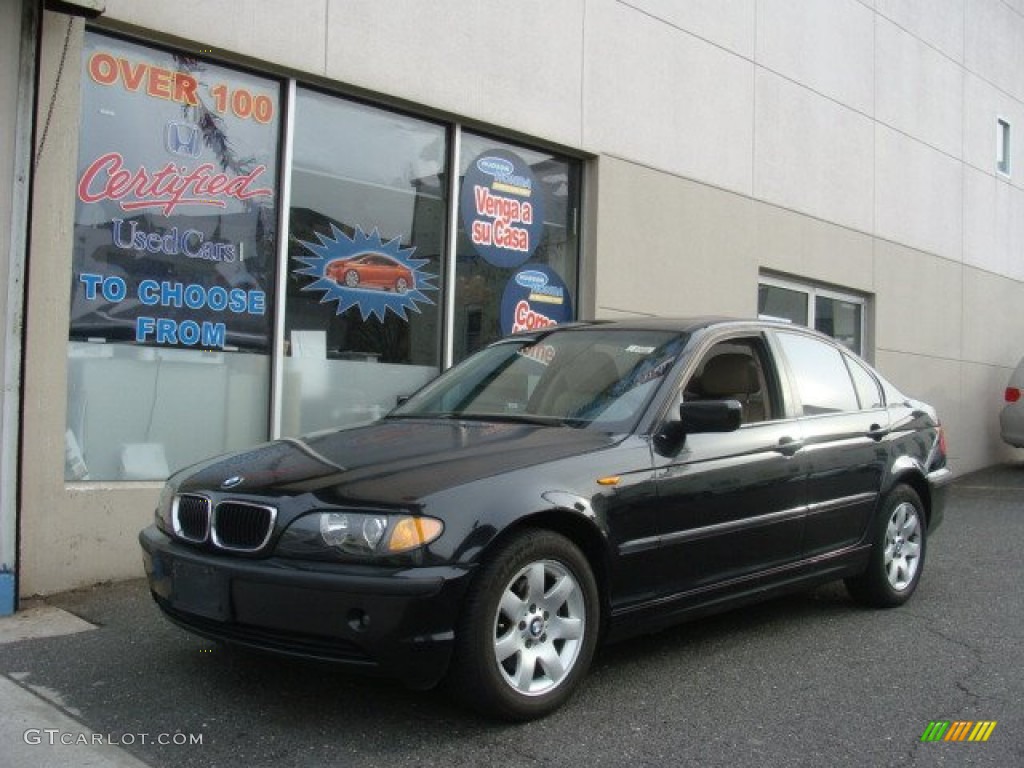 2002 3 Series 325xi Sedan - Jet Black / Sand photo #1