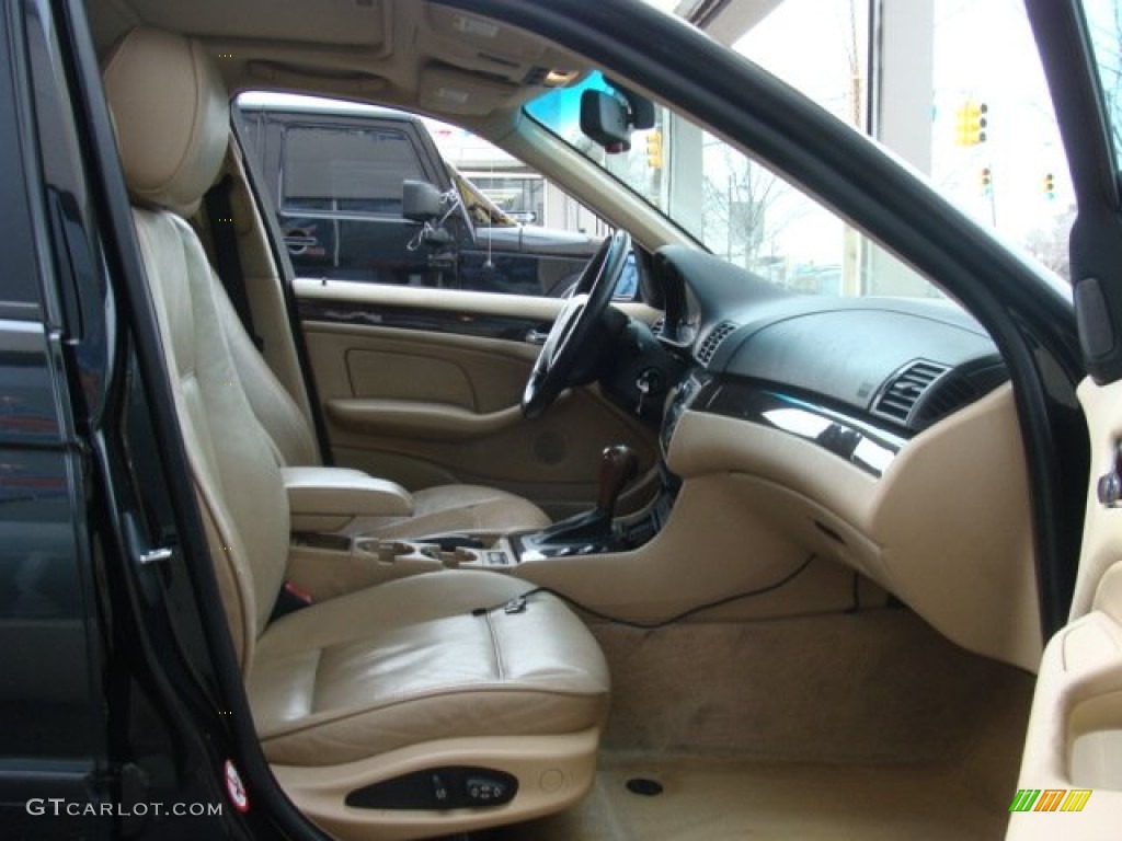 2002 3 Series 325xi Sedan - Jet Black / Sand photo #7