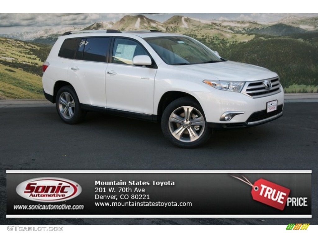2013 Highlander Limited 4WD - Blizzard White Pearl / Ash photo #1