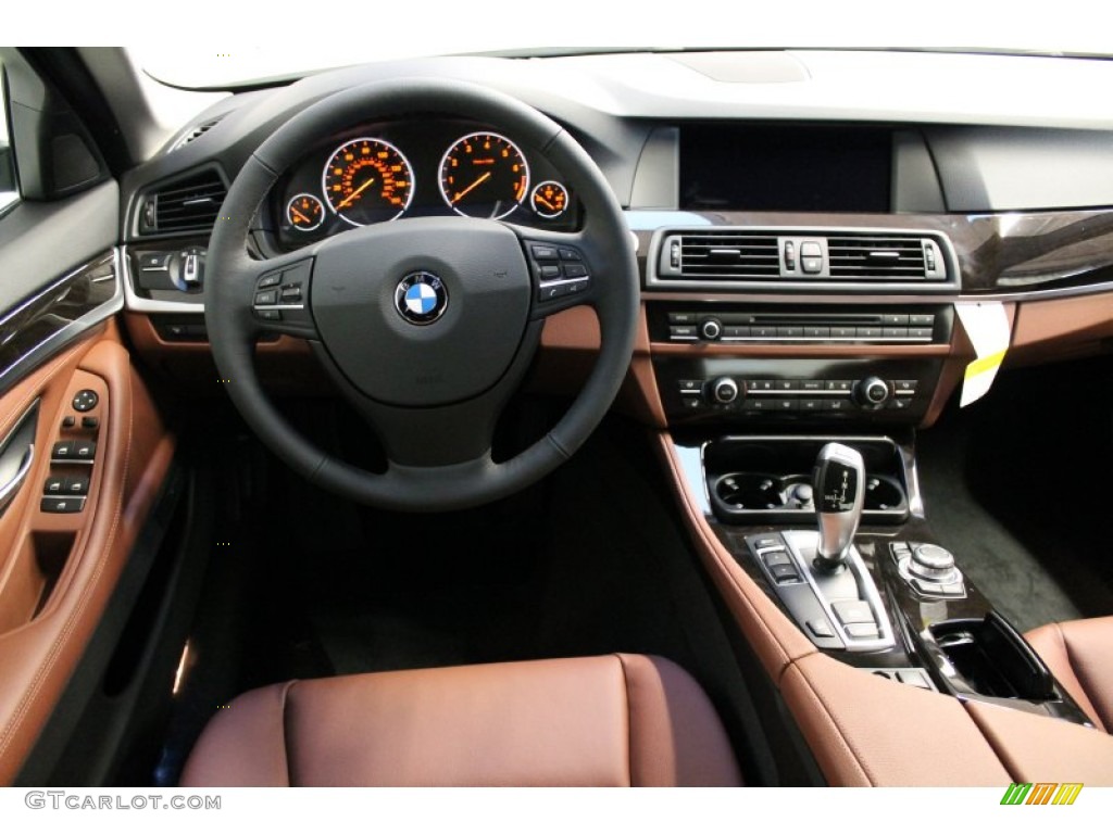 2013 5 Series 528i xDrive Sedan - Alpine White / Cinnamon Brown photo #7