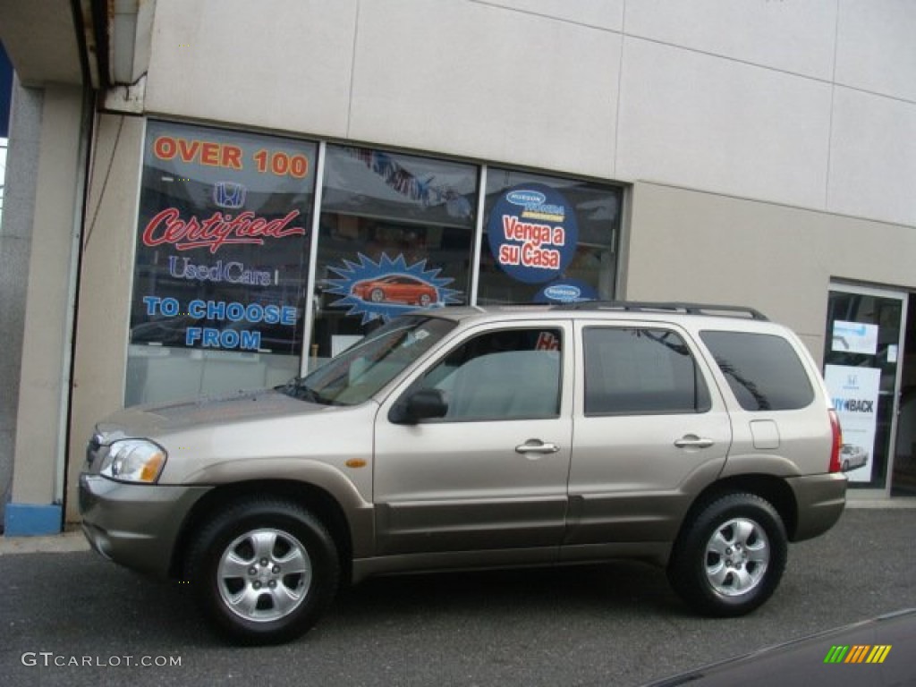 2002 Tribute ES V6 4WD - Parchment Gold Metallic / Beige photo #3